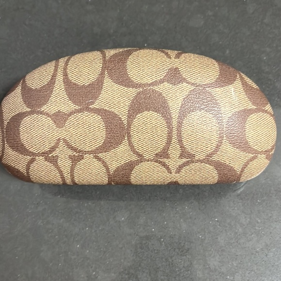 Authentic Coach Logo Glass Case. Brown. Made for eye glasses or sunglasses. - Picture 6 of 7